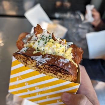 Egg Tuck - BACON & CHEESE SANDWICH - Breakfast & Brunch Near Me - Los Angeles, California Egg Tuck - BACON & CHEESE SANDWICH - Breakfast & Brunch Near Me - Los Angeles, California