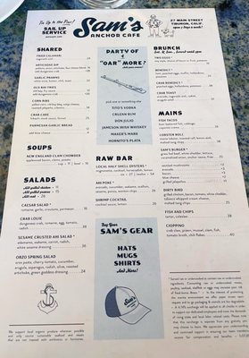 Menu photo 2 Sam's Anchor Cafe Tiburon, CA Menu photo 2 Sam's Anchor Cafe Tiburon, CA