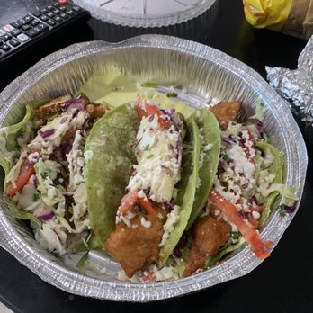Taco Mesa - Blackened Calamari taco and two Pescado Fritos - Breakfast & Brunch Near Me - Orange, California Taco Mesa - Blackened Calamari taco and two Pescado Fritos - Breakfast & Brunch Near Me - Orange, California