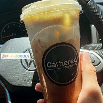 Gathered Grounds - Fire honey cold foam cold brew - Coffee & Tea Near Me - Surprise, Arizona Gathered Grounds - Fire honey cold foam cold brew - Coffee & Tea Near Me - Surprise, Arizona