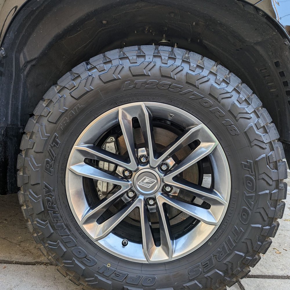88 Rotors - F Sport wheel with Toyo Open Country RT Trail (265/70R18) - Auto Parts & Supplies Near Me - Baldwin Park, California
