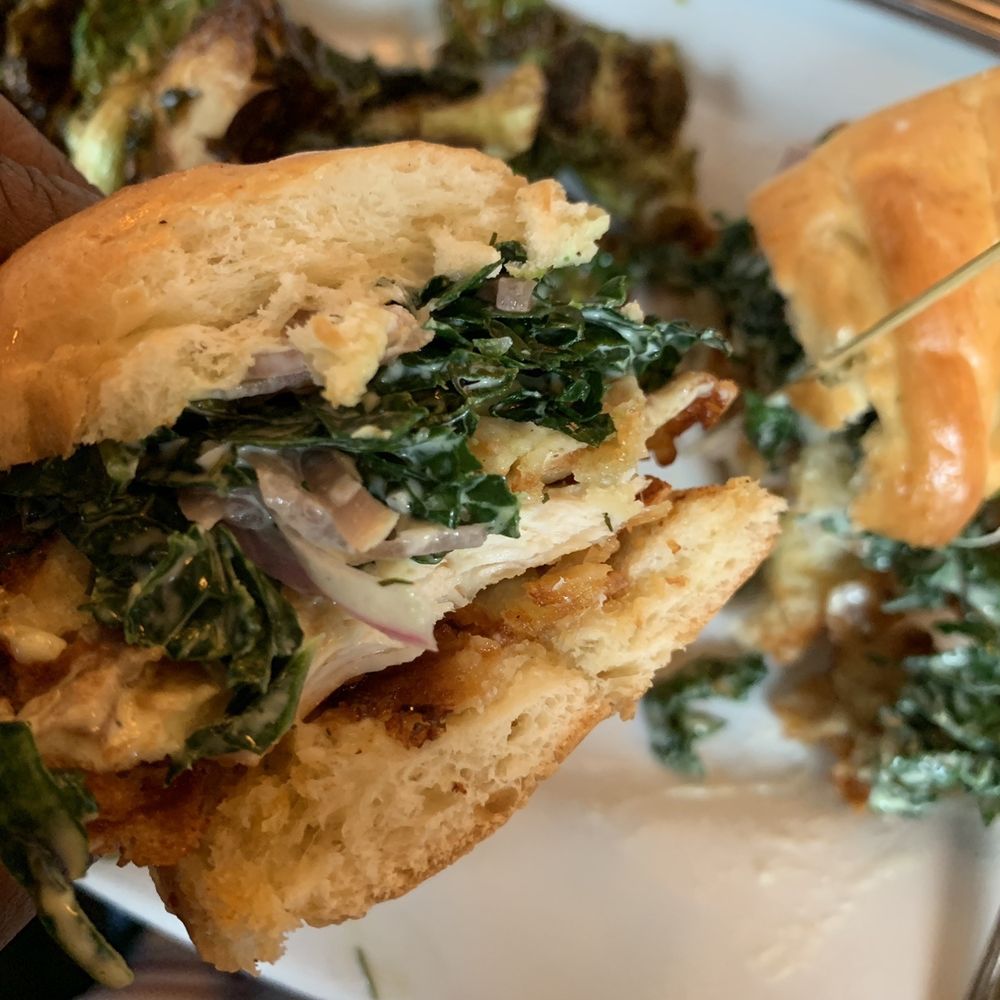 The Smith - Fried chicken sandwich cut - New American Near Me - Washington, DC, District of Columbia The Smith - Fried chicken sandwich cut - New American Near Me - Washington, DC, District of Columbia