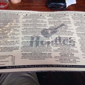 Hondo's - Menu page 2 - Bars Near Me - Fredericksburg, Texas Hondo's - Menu page 2 - Bars Near Me - Fredericksburg, Texas