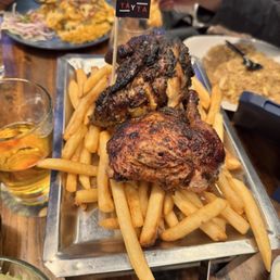 Rotisserie Chicken and fries