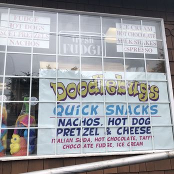 Doodle Bugs - a sign in the window of a hot dog shop - Ice Cream & Frozen Yogurt Near Me - Newport, Oregon Doodle Bugs - a sign in the window of a hot dog shop - Ice Cream & Frozen Yogurt Near Me - Newport, Oregon