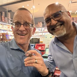 Me with Nish Patel of Rocky Patel at a recent event at Lit.