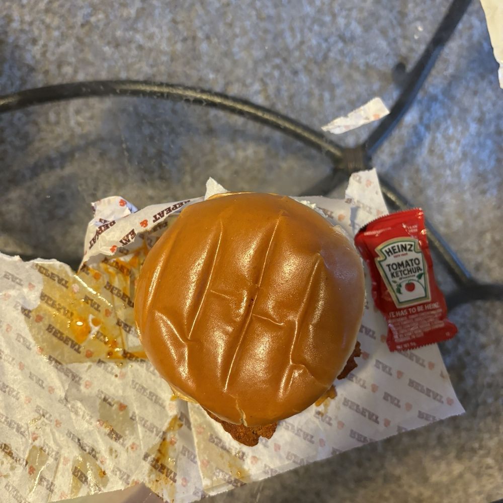 Big Chicken - Sad. Ketchup packet as size reference - Desserts Near Me - Lubbock, Texas Big Chicken - Sad. Ketchup packet as size reference - Desserts Near Me - Lubbock, Texas