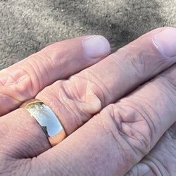 Chateau Jewelers - Wedding band, comfort fit, was a size 15 now a size 13.25!