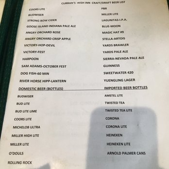 Curran's Irish Inn - Beer list - Pubs Near Me - Philadelphia, Pennsylvania Curran's Irish Inn - Beer list - Pubs Near Me - Philadelphia, Pennsylvania
