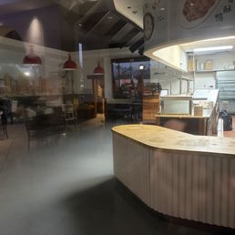 Emptied restaurant.