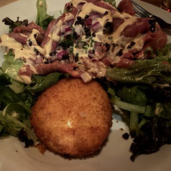 The Grill Room - Had to dig through all the greens pilled on top of the fried goat cheese, once I found it it was great. Carpaccio was terrible. - Steakhouses Near Me - Portland, Maine