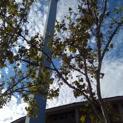 Estadio de La Romareda - Un foco del estadio desde fuera.
