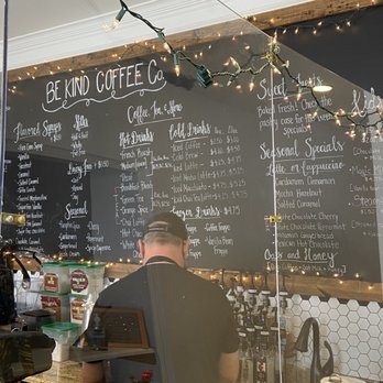Be Kind Coffee - Menu board. - Coffee & Tea Near Me - Clemmons, North Carolina