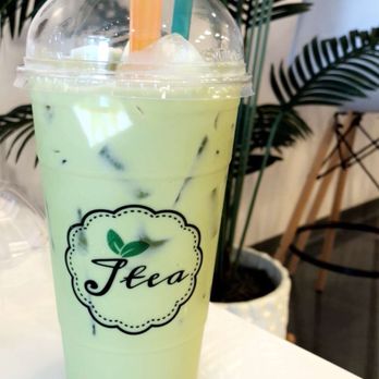 JTea - Milk green tea with khuc bach - Bubble Tea Near Me - Houston, Texas