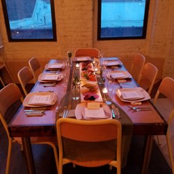 The Penny Loafer - Table setting for wedding at Hubbard Lofts