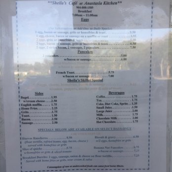 Anastasia Kitchen - Shelia's cafe menu changes daily with quiche and other specials. Also has lunch menu. - Diners Near Me - Saint Augustine, Florida