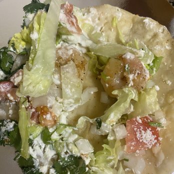 Restaurante La Rosa - camaron (shrimp) taco (cheap amount of shrimp) - Mexican Near Me - New York, New York