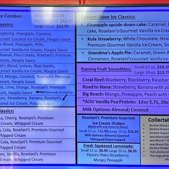 Da Kine Shave Ice - Menu - Shaved Ice Near Me - Kihei, Hawaii Da Kine Shave Ice - Menu - Shaved Ice Near Me - Kihei, Hawaii