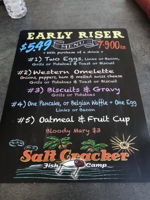 Menu photo 8 Salt Cracker Fish Camp Clearwater, FL