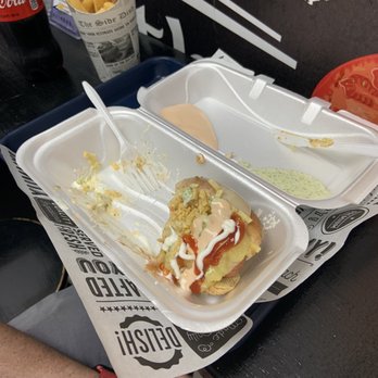 Grattin Dog - Mostly eaten Grattin Dog - Burgers Near Me - Altamonte Springs, Florida