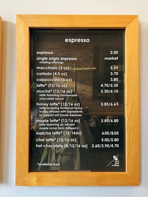 Menu photo 2 One Line Coffee - Short North Columbus, OH