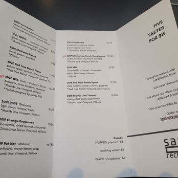 Sand-Reckoner Tasting Room - the menu - Wine Tasting Room Near Me - Tucson, Arizona Sand-Reckoner Tasting Room - the menu - Wine Tasting Room Near Me - Tucson, Arizona