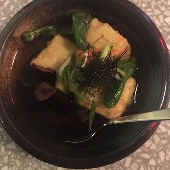 Oramen - I already ate the pork bun so fast I couldn't take a picture but this was a Rec by my server and was bomb!! tofu, eggplant thing - Ramen Near Me - New York, New York Oramen - I already ate the pork bun so fast I couldn't take a picture but this was a Rec by my server and was bomb!! tofu, eggplant thing - Ramen Near Me - New York, New York