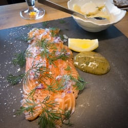 Restaurang Gabriel - Gravad lax med dillstuvad potatis