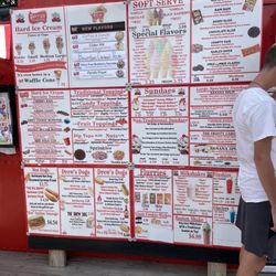 The Frosty Caboose - menu