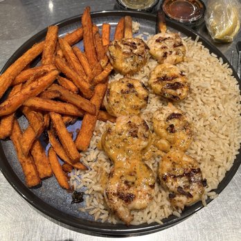 California Fish Grill - Shrimp Skewers - Seafood Near Me - Anaheim, California