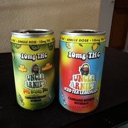 Uncle Arnie's 10mg THC; left: green tea, right: iced tea lemonade Uncle Arnie's 10mg THC; left: green tea, right: iced tea lemonade