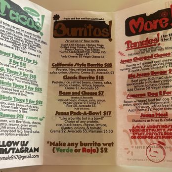 Juana Tamale - menu (June 2026) - Tacos Near Me - Philadelphia, Pennsylvania