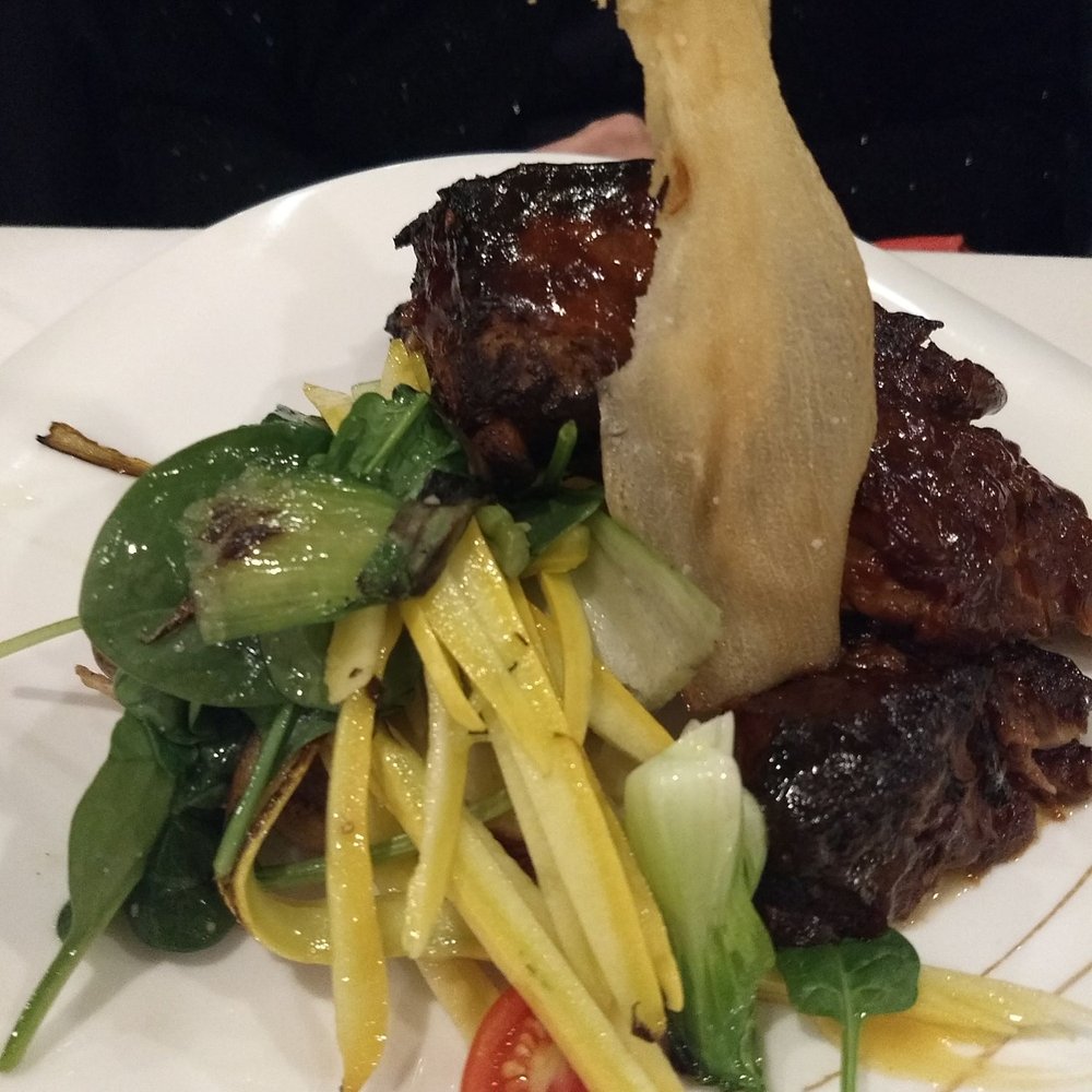 Cafe 37 - Asian braised meat with bok choy. Wished it had more bok choy - New American Near Me - Ridgewood, New Jersey