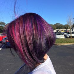 Purple with some pink and black