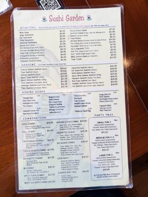 Menu photo 1 Sushi Garden Burnaby, BC Menu photo 1 Sushi Garden Burnaby, BC