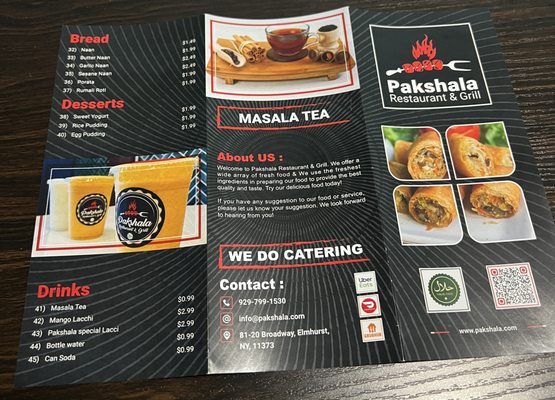 Menu photo 1 Pakshala Restaurant & Grill Elmhurst , NY