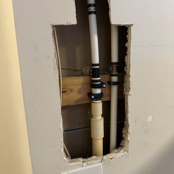 Tenline Services - Water line was damaged by someone accidentally drilling into the wall. We got it fixed! - Plumbing Near Me Tenline Services - Water line was damaged by someone accidentally drilling into the wall. We got it fixed! - Plumbing Near Me