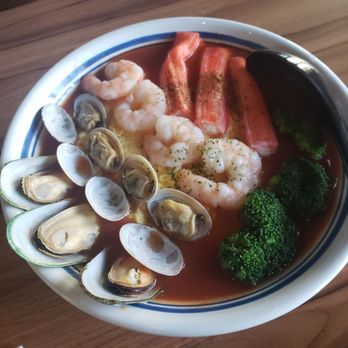 Good Catch Cafe - Seafood Combo Tomato Bisque Noodle Soup - Hong Kong Style Cafe Near Me - Markham, Ontario Good Catch Cafe - Seafood Combo Tomato Bisque Noodle Soup - Hong Kong Style Cafe Near Me - Markham, Ontario