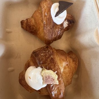 Flying Roadrunner Bakery - Hibiscus croissant and lavender chocolate ganache croissant - Coffee & Tea Near Me - Albuquerque, New Mexico