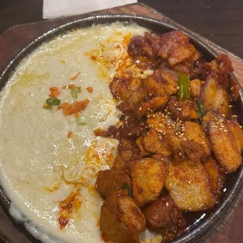 Hanshin Pocha - Pork mozzarella cheese fondue - Korean Near Me - Rowland Heights, California