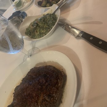Del Frisco's Double Eagle Steakhouse - Bone-in Prime Ribeye 22oz Creamed Spinach Brussels Sprouts - Steakhouses Near Me - Houston, Texas