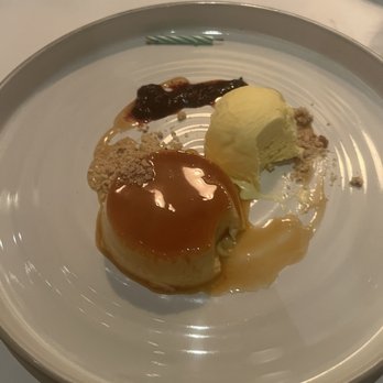Abrazo - Flan with vanilla ice cream - Spanish Near Me - San Francisco, California Abrazo - Flan with vanilla ice cream - Spanish Near Me - San Francisco, California