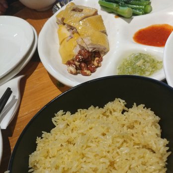 Koi Palace Express - Hainanese Chicken. It comes with Hainanese Chicken, Rice, Soup, and other side dishes. - Cantonese Near Me - Dublin, California