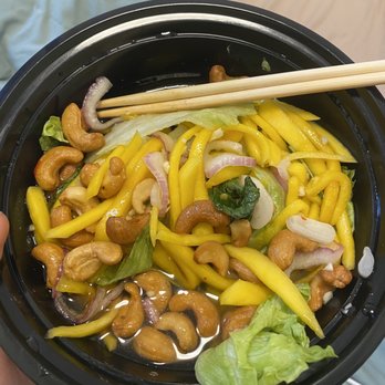 One More Thai - Mango Salad Look how utterly sad this salad was! They just threw in some mangos, veggies, and cashew nuts and called it a day. - Thai Near Me - New York, New York One More Thai - Mango Salad Look how utterly sad this salad was! They just threw in some mangos, veggies, and cashew nuts and called it a day. - Thai Near Me - New York, New York