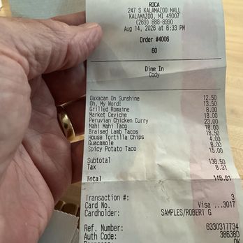 Roca - The Bill! - Latin American Near Me - Kalamazoo, Michigan Roca - The Bill! - Latin American Near Me - Kalamazoo, Michigan