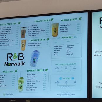 R&B Tea - Opening Weekend - May 2022 Menu - Coffee & Tea Near Me - Norwalk, California