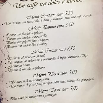 Sciuscià Bar - Menù - Cafeteria Near Me - Milan, Michigan Sciuscià Bar - Menù - Cafeteria Near Me - Milan, Michigan