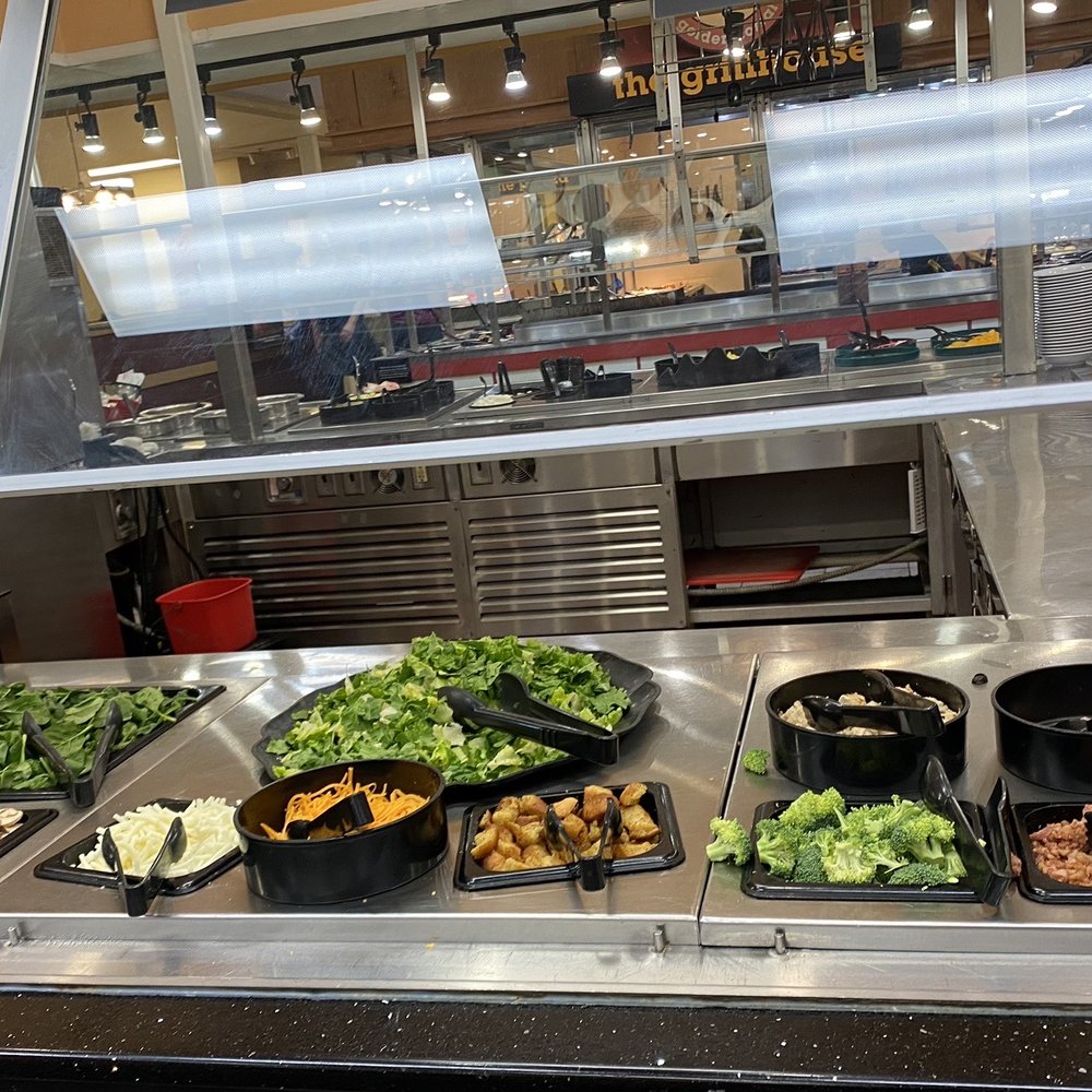 Part of the extensive salad bar. Part of the extensive salad bar.