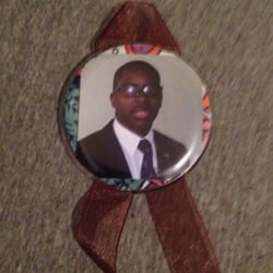 Springfield Baptist Church - A commemorative button of Cedric Lamont Hamilton.
