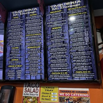 Taqueria Mi Durango - Menu - Mexican Near Me - San Bruno, California Taqueria Mi Durango - Menu - Mexican Near Me - San Bruno, California
